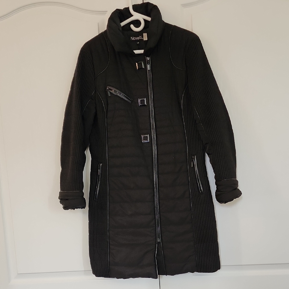 Novelti Coat Size L With Pockets,very Flattering
